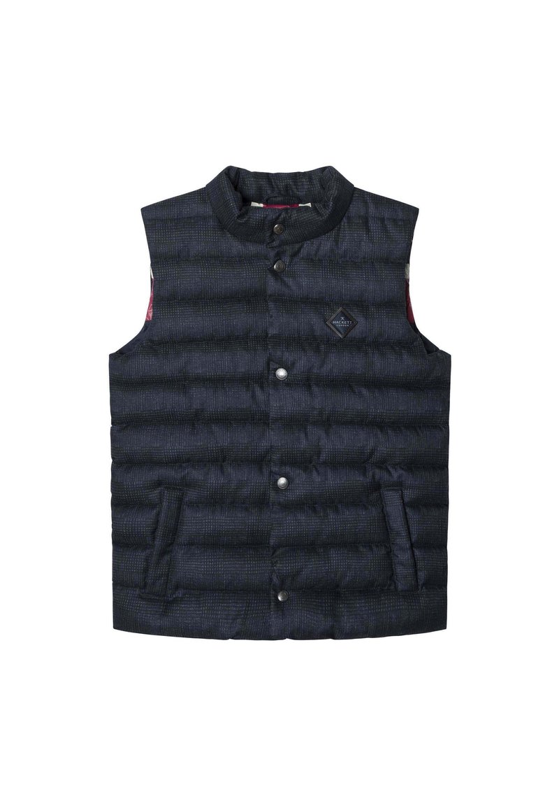 Hackett London Strukirani kaput - midnight blue