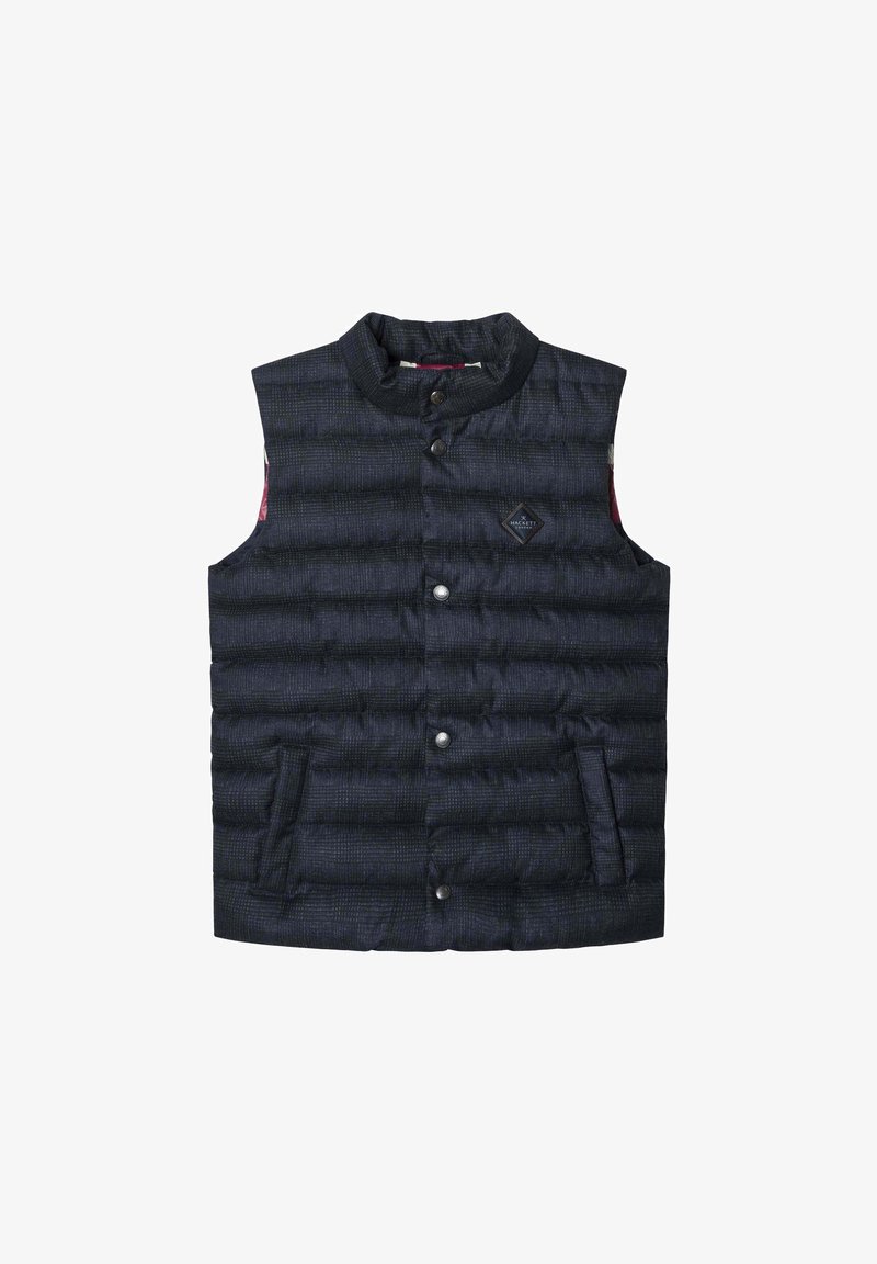 Hackett London Strukirani kaput - midnight blue