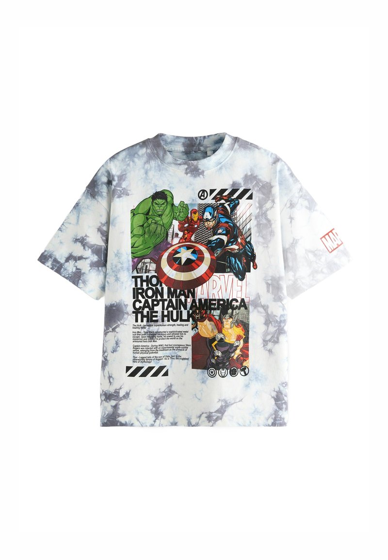 Next - Print T-shirt - white ground tie dye, Enlarge