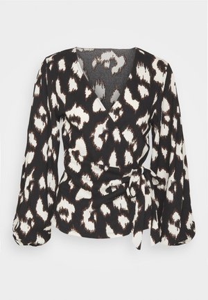 VILA VIPEFFI WRAP - Bluse - black/perry
