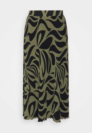 ONLY, ONLNIRI MIDI PLISSE SKIRT - Puzdrová sukňa - kalamata/christy