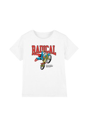 Warner Brothers, SUPERMAN RADICAL BIKER UNISEX - Print T-shirt - white