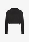 CROP LOGO COTTON JERSEY - Πάνω μέρος πιτζάμας - black