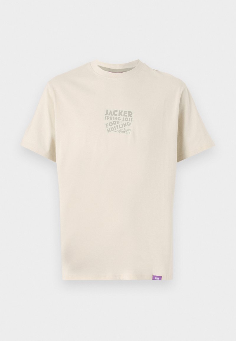 Jacker T-shirt print beige
