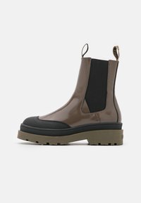 AUBRI - Enkellaarsjes met plateauzool - taupe/multicolor