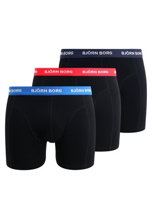 Björn Borg SHORTS CONTRAST SOLIDS 3 PACK - Panties - black