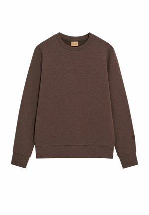 Mos Mosh Gallery, MMGABEL CREW NECK SWEAT - Sudadera - chocolate brown melange