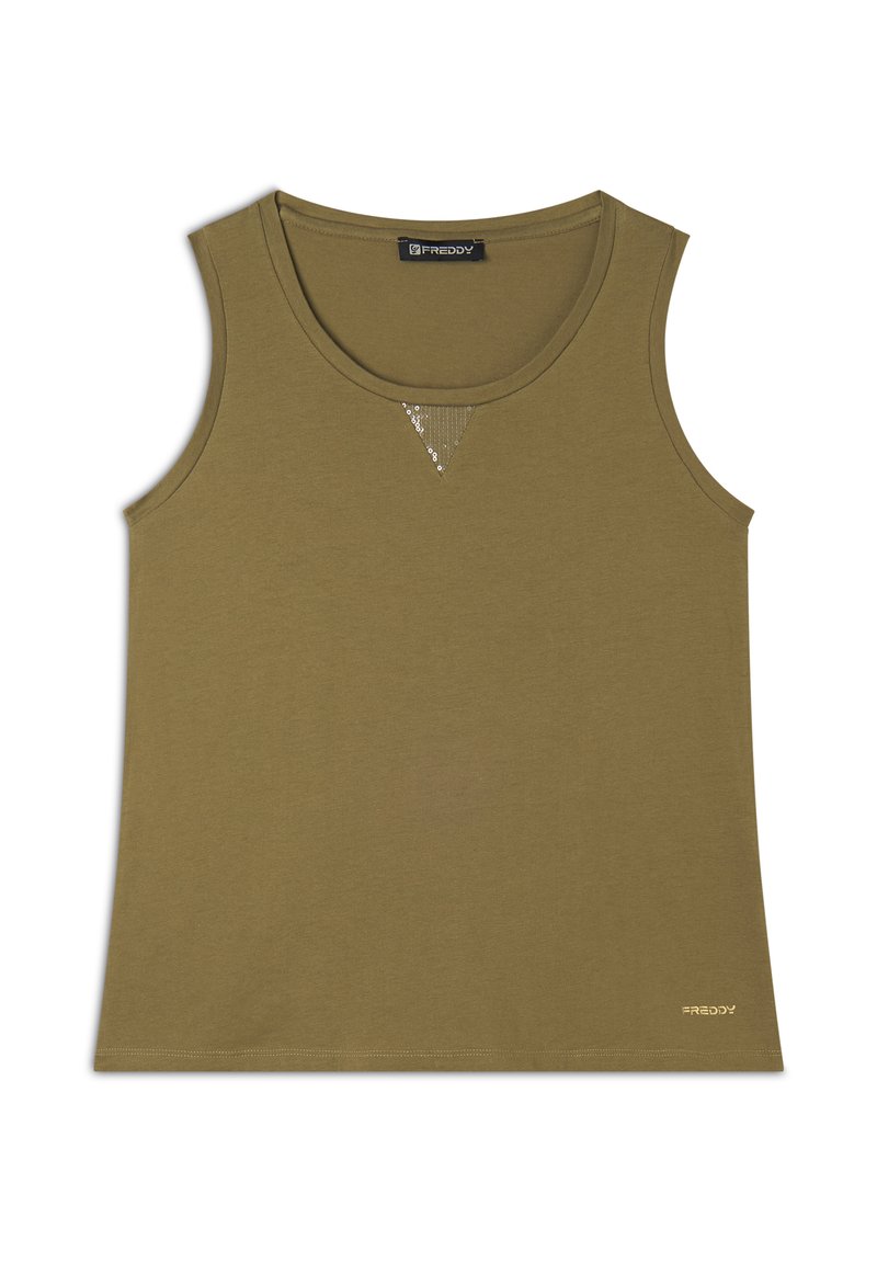 Freddy REGULAR FIT IN CON INSERTO PAILLETTES - Top - aloe