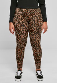 Urban Classics - SOFT AOP - Leggingsit - darkleo Pienoiskuva 1