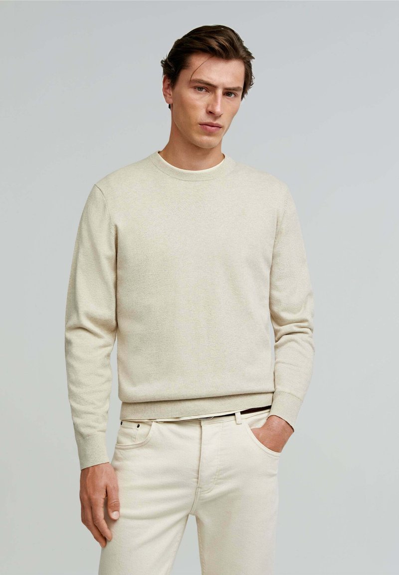Scalpers ROUND NECK - Pulover - beige