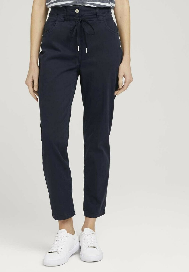 TOM TAILOR Tygbyxor - dark blue