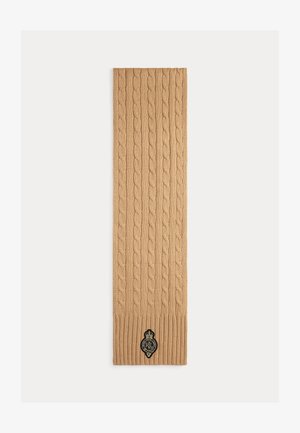 Lauren Ralph Lauren CREST PATCH CABLE KNIT SCARF - Cachecol - classic camel