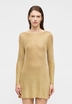 NIKITTA MINI DRESS - Kampsunkleit - gold-coloured