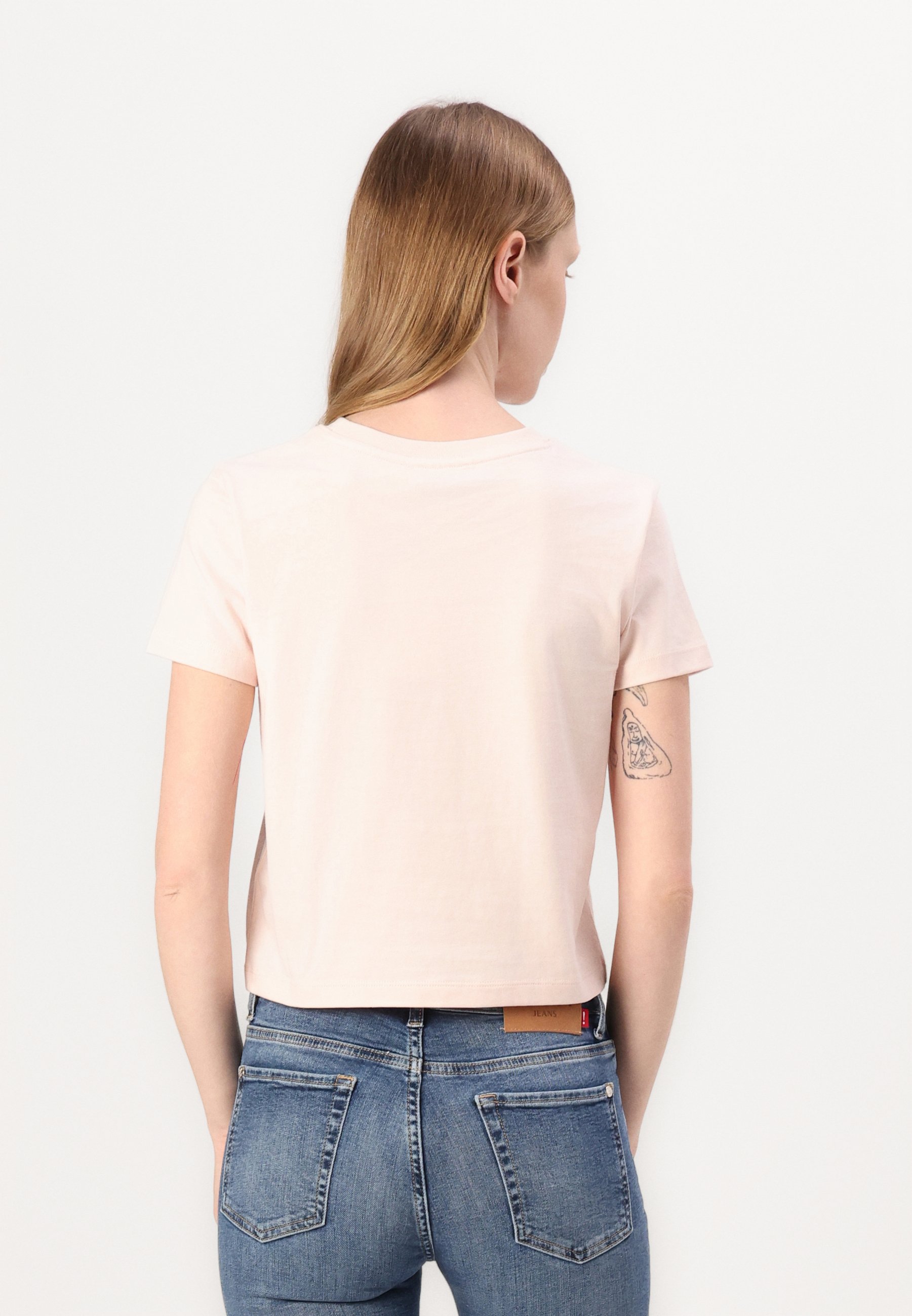 売れ筋商品|||カルバンクライン Tシャツ レディース トップス PLACED INSTITUTIONAL BABY TEE - Basic T-shirt - silver peony 47AB802_YC9_main