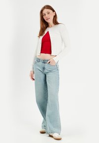 Cache Cache MIT LANGEN ÄRMELN ZOPFMUSTER - Strickjacke - ecru