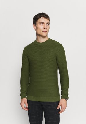 SLHCONRAD CREW NECK - Sweter - green