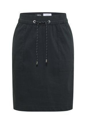 Cecil, KNIELANGER JOGG SKIRT MIT FEINEN STREIFEN - Minijupe - palm breeze green