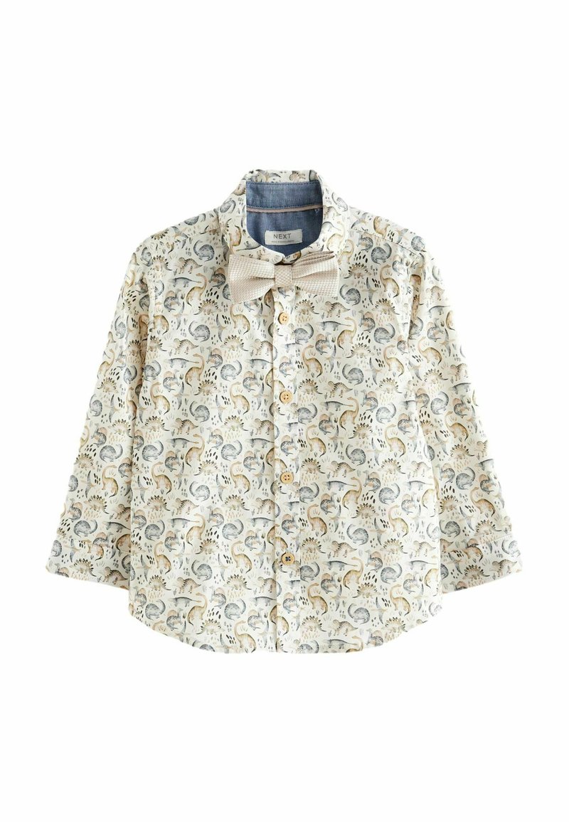 Next LONG SLEEVE AND BOW TIE SET - Pluus - white all over print dinosaur