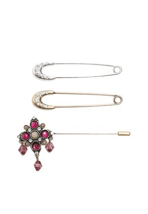 Stradivarius, SET OF 3 BROOCH PINS - Brooch - gold-coloured