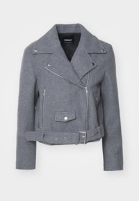 ONLBLAKE BIKER JACKET - Kevyt takki - medium grey melange