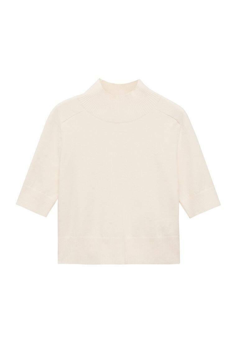 Mango T-shirt basic zandkleur
