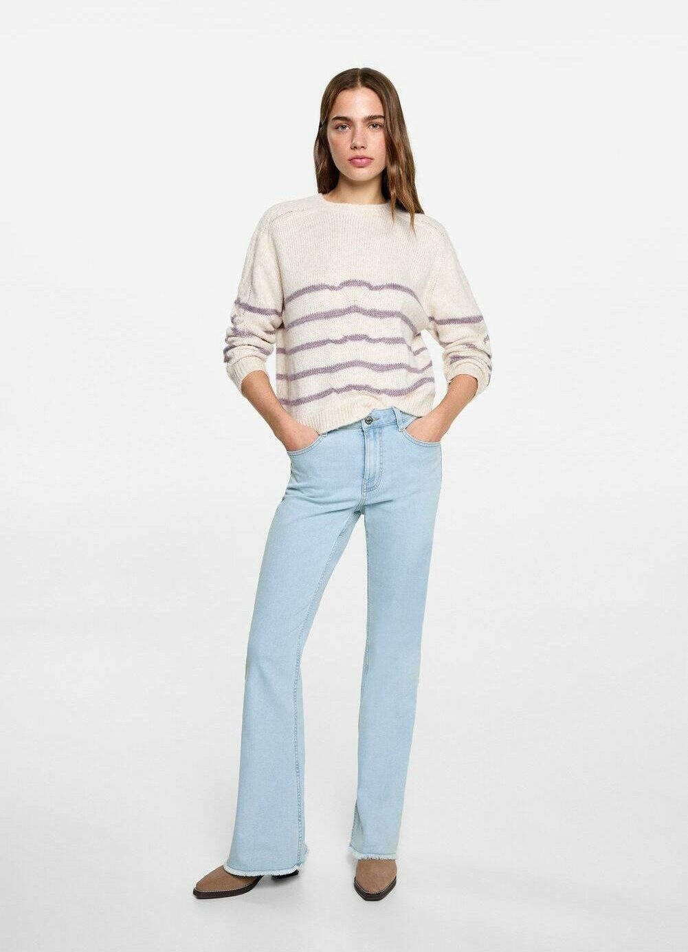 Ensemble Fille Mango Kiabi Taille 3/4 Ans - Sweat Bleu + Jean, Occasion Très Bon état, Printemps/automne