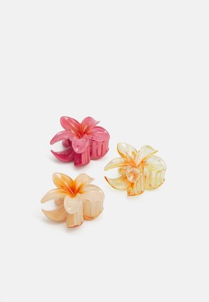 Pieces PCOLOWER HAIRSHARK 3 PACK - Hair Styling Accessory - ballerina/pöink /yellow
