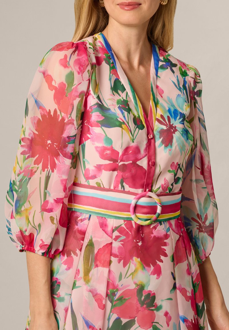 adrianna papell printed shirt dress Adrianna Papell Women's Taffeta Shirt Midi Dress