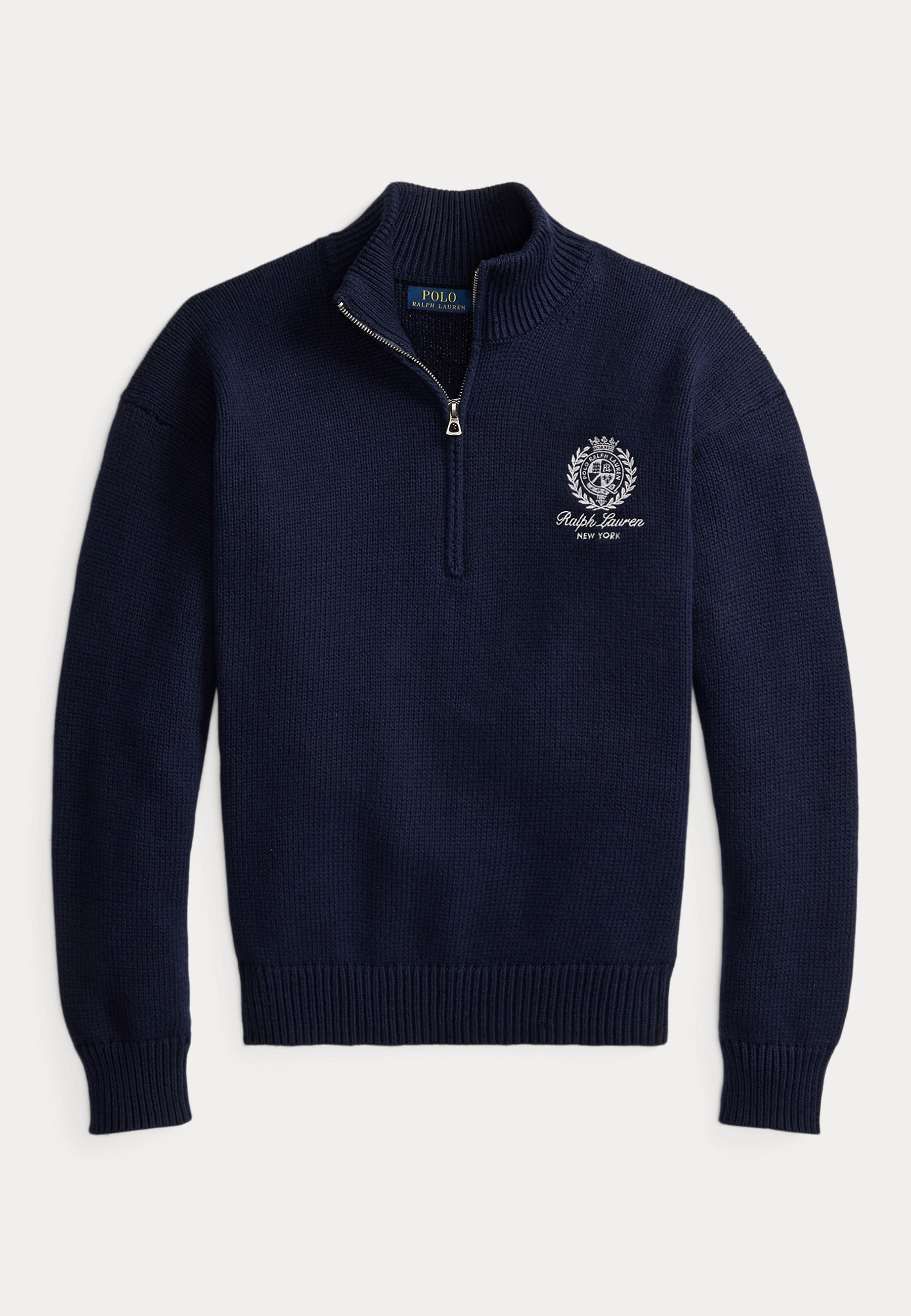 Polo Ralph Lauren MESH KNIT COTTON QUARTER ZIP SWEATER - Pulover