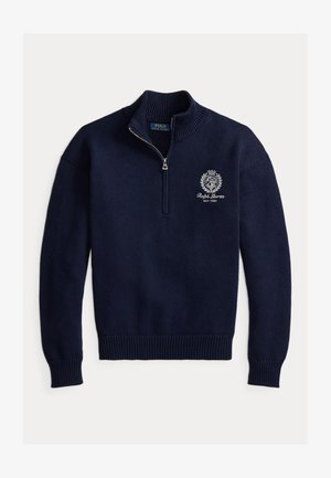 Polo Ralph Lauren, RELAXED FIT COTTON QUARTER ZIP SWEATER - Πουλόβερ - hunter navy