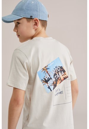 WE Fashion Majica kratkih rukava s printom - beige