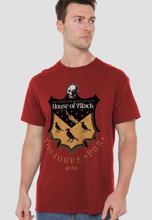 Harry Potter, HARRY POTTER DARK ARTS HOUSE OF BLACK CREST - T-Shirt print - red