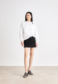 DKNY SKIRT - Farmerszoknya - black