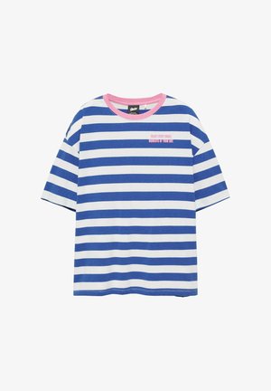PULL&BEAR, STWD STRIPED - T-SHIRT - T-shirt imprimé - dark blue