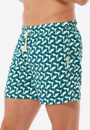 ORTIGIA - Swimming shorts - green blue white graphic print