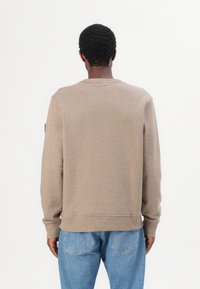 TOM TAILOR STRUCTURED CREW NECK - Sweatshirt - palm cashmere structure