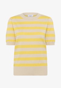 Unselected, crème yellow block stripe