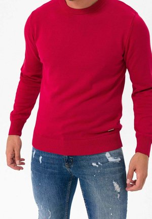 Striktrøje - bordeaux