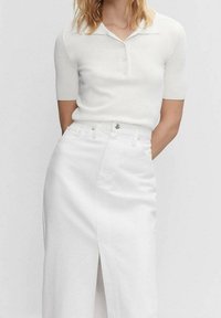 Mango Jupe en jean - white