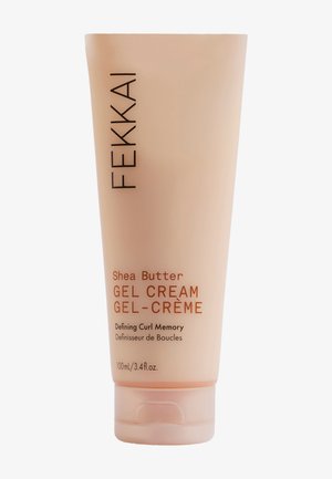 Fekkai Shea Butter Gel Cream til at definere krøller, i en 100 ml beige tube med brun og sort tekst.