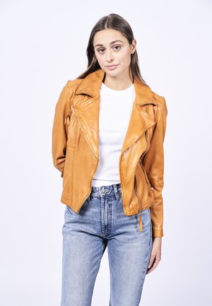 Maze ROMIE - Lederjacke - curry/gelb