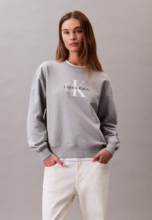 Calvin Klein Jeans MONOLOGO  - Bluză de molton - heroic grey heather