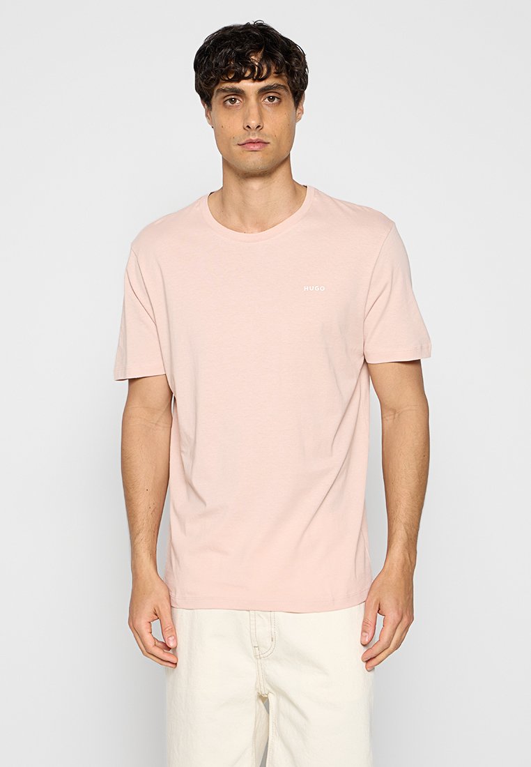 HUGO T-shirt basic donkerroze