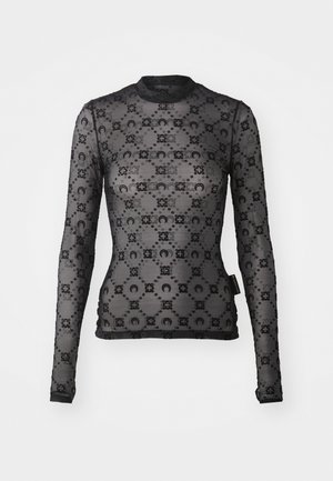 MARINE SERRE RECYCLED HIGHNECK - Langarmshirt - black
