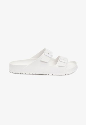 DOUBLE STRAP SLIDERS - Mules - white