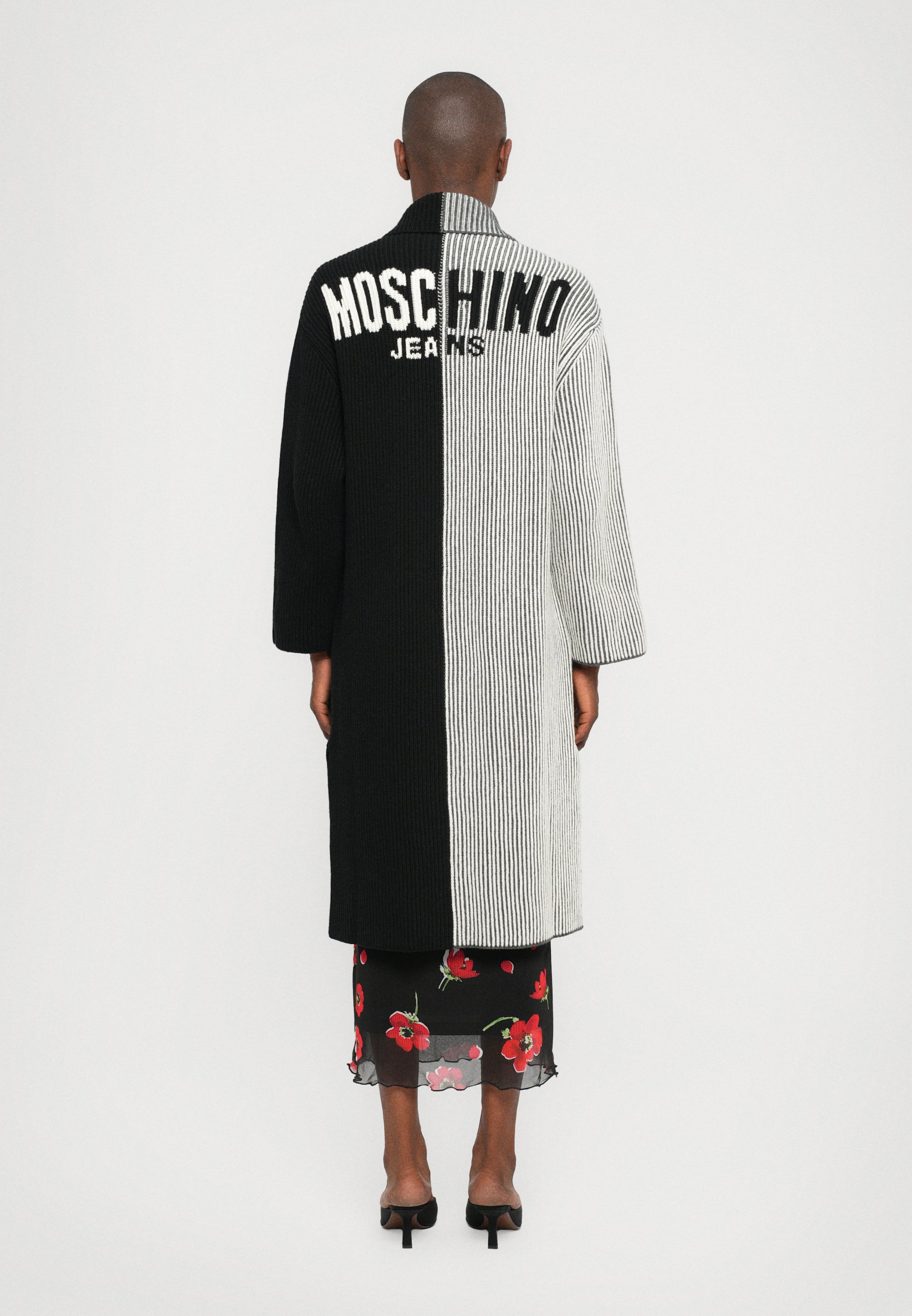 MOSCHINO JEANS LONG JACKET - Classic coat - black - Zalando.co.uk