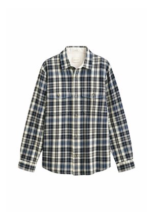 GANT, GANT CHECKED TWILL OVERSHIRT - Chemise - evening blue
