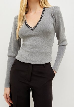 Svetr - mottled grey