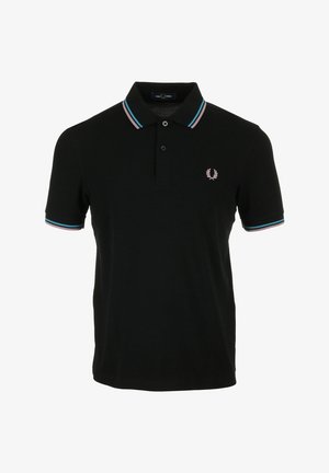 Fred Perry, TWIN TIPPED - Polo - black court blue dark pink