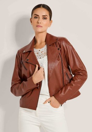 Lederjacke - nut brown